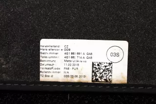 4G1863691A, 4G1863713A, 4G0864450 , art12760715 Коврики в салон Audi A6 C7 (S6,RS6) Арт 12760715, вид 10