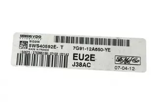 7G9112A650YE, 5WS40592ET, J38AC , art12934776 Блок управления двигателем Ford Mondeo 1 Арт 12934776, вид 5