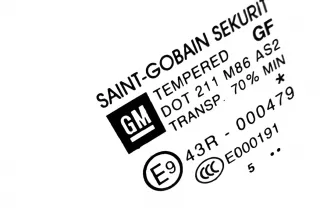 DOT211M86AS2, 43R000479 , art12354591 Стекло двери задней правой Opel Corsa E Арт 12354591, вид 4