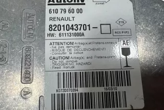 8201043701, 611131000A, 610796000 , art12789578 Блок AirBag Renault Clio 3 Арт 12789578, вид 10