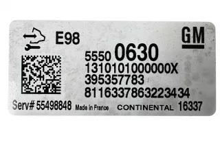 55498848, 55500630, 395357783, A2C92816900 , art15132233 Блок управления двигателем Opel Astra K Арт 15132233, вид 3