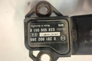 038906051B, 0281002399 , art12438936 Датчик давления выхлопных газов Audi A6 C6 (S6,RS6) Арт 12438936, вид 3