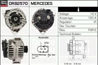 A0131548102,0131548102 Генератор Mercedes C W203 Арт AL7926056981_2, вид 3