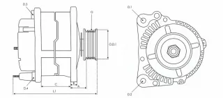 A6508PR Генератор Citroen C2  Арт AL11489742223_3, вид 5