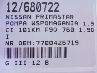 7700426719 Насос ГУР Nissan Primastar Арт AL16187016371, вид 6