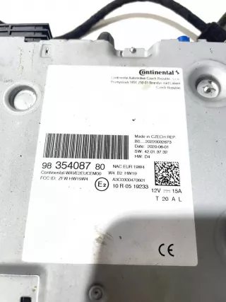 9835408780 Магнитола (аудио система) Peugeot Rifter Арт AL16143140390, вид 9