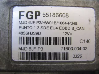 55186608,HW01B Блок управления двигателем Fiat Punto 3 Арт AL7845169085, вид 3