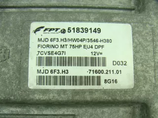 51839149 Блок управления двигателем Fiat Qubo Арт AL9668596754, вид 2