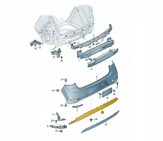 5G6807568N Спойлер Volkswagen Golf 5 Арт AL16436654030, вид 15