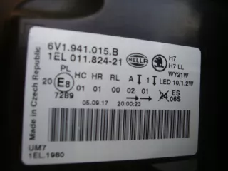 6V1941015B Фара передняя (комплект) Skoda Fabia 3 Арт AL10136229639, вид 6