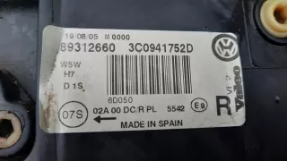 3C0941752D Фара передняя (комплект) Volkswagen Passat B6 Арт AL12197833701, вид 5