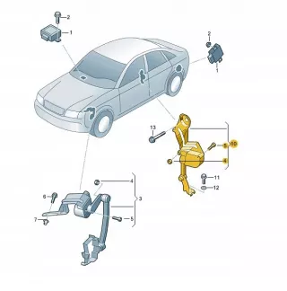 8E0616571HH Регулятор дорожного просвета задний Audi A4 B6 Арт AL7478723941, вид 2