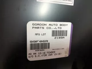 99F06R Крыло переднее правое Audi A4 B8 Арт AL12373554030, вид 6