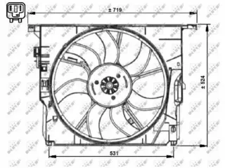 47727 Вентилятор радиатора BMW 6 F06/F12/F13 Арт AL12387311816_2, вид 3