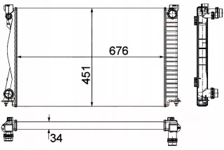 HEL8MK,376,790-104,RS1 Радиатор основной Audi A6 C6 (S6,RS6) Арт AL12514531106, вид 2