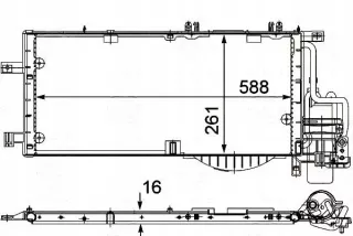 BRH8FC,351,301-204,RS1 Радиатор кондиционера  Opel Tigra 1 Арт AL12514658135, вид 2