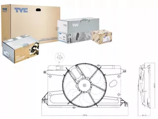 TYC820-0002,RS1 Вентилятор радиатора Mazda 3 BK Арт AL12520425881, вид 1
