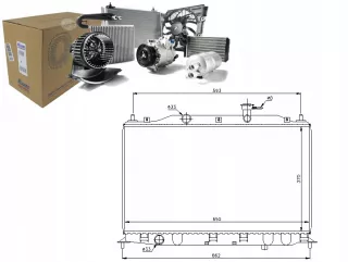 NIS67509,RS2 Радиатор основной Hyundai Accent MC Арт AL12559473462, вид 1