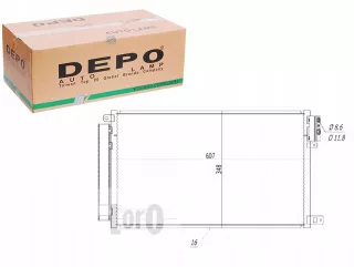 DEP016-016-0033,RS2 Радиатор кондиционера  Fiat Doblo 2 Арт AL12559806684, вид 1