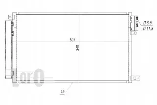 DEP016-016-0033,RS2 Радиатор кондиционера  Fiat Doblo 2 Арт AL12559806684, вид 2