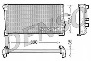 DENDRM13010,RS2 Радиатор основной Lancia Musa Арт AL12559860391, вид 2