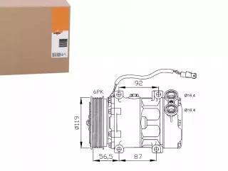 NRF32278,RS2 Компрессор кондиционера Peugeot 206 2 Арт AL12563334561_3, вид 1
