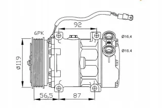 NRF32278,RS2 Компрессор кондиционера Peugeot 206 2 Арт AL12563334561_3, вид 2