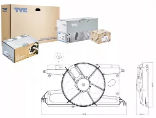 TYC820-0002,RS2 Вентилятор радиатора Mazda 3 BK Арт AL12564005101, вид 1