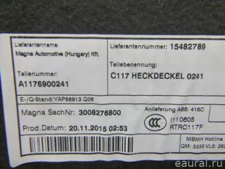 11769002419E83 Mercedes Benz Обшивка крышки багажника Mercedes CLA c117 Арт E84715212, вид 5