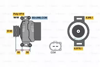  Генератор Mercedes CL C216 Арт AL12626049430_2, вид 5