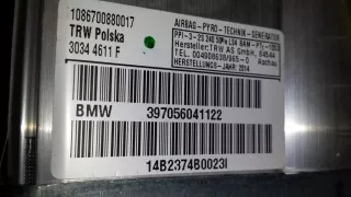 397056041122 Подушка безопасности BMW 3 E46 Арт AL12665172455, вид 3