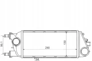 NRF30348(HQ) Интеркулер Lancia Ypsilon 3 Арт AL12732582231, вид 2