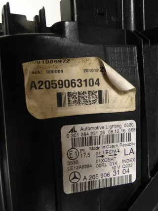 A2059063104 Фара передняя (комплект) Mercedes C W205 Арт AL12827030793, вид 10