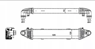 30506 Интеркулер Mercedes SLK r172 Арт AL13044508056, вид 1