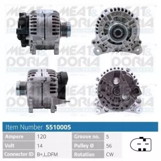 5510005 Генератор Volkswagen Polo Sedan 5 Арт AL13054893634, вид 2