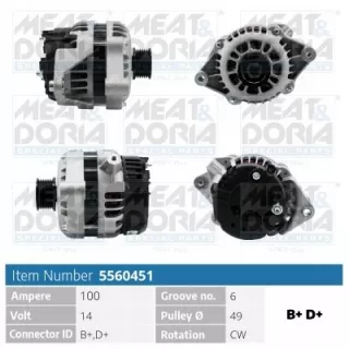 5560451 Генератор Opel Corsa B Арт AL13054909065_3, вид 2