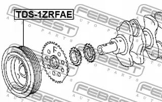 TDS-1ZRFAE Шкив коленвала Toyota Wish Арт AL13060555961_2, вид 6