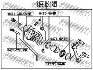 0477-NA4RL Суппорт тормозной задний левый Citroen C-Crosser Арт AL13060608075, вид 6