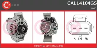 CAL14104GS Генератор Ford KA 2 Арт AL13194852736_2, вид 1