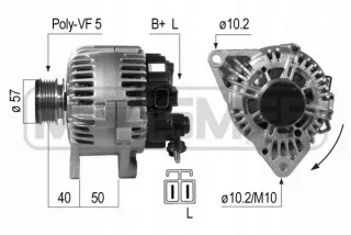 210650A Генератор Hyundai Accent MC Арт AL13252548357_6, вид 2