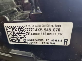 4K5945070 Фара передняя (комплект) Audi A6 C8 (S6,RS6) Арт AL13306502344, вид 3