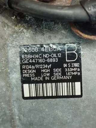 926004EB0A Компрессор кондиционера Renault Kadjar Арт AL13306631795, вид 2