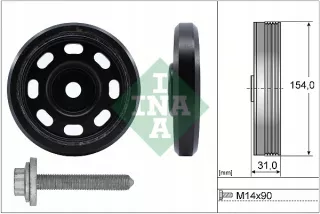 544017020 Шкив коленвала Audi E-Tron Арт AL13322139011, вид 2