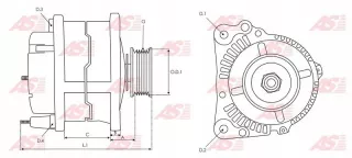 A0413 Генератор Opel Vectra B Арт AL13373666101_2, вид 6
