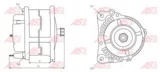 A1021 Генератор Opel Zafira B Арт AL13373673479, вид 7