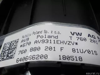 760880201F81U VAG Подушка безопасности водителя Volkswagen Touareg 3 Арт E52488993, вид 11