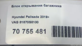 81870S8100 VAG Блок открывания багажника Hyundai Palisade Арт E70755481, вид 10