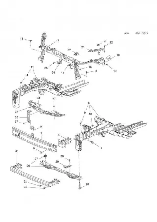 95073187 Передняя панель крепления облицовки (телевизор) Chevrolet Trax Арт 23256_2, вид 2