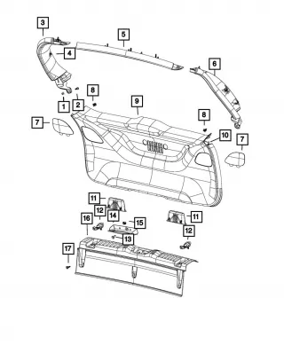 5SZ79DX9AB Обшивка крышки багажника Fiat 500 2 Арт 9663_2, вид 1