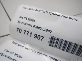87860L2000 Hyundai-Kia Молдинг заднего крыла правого Kia K5 3 Арт E70771907, вид 12
